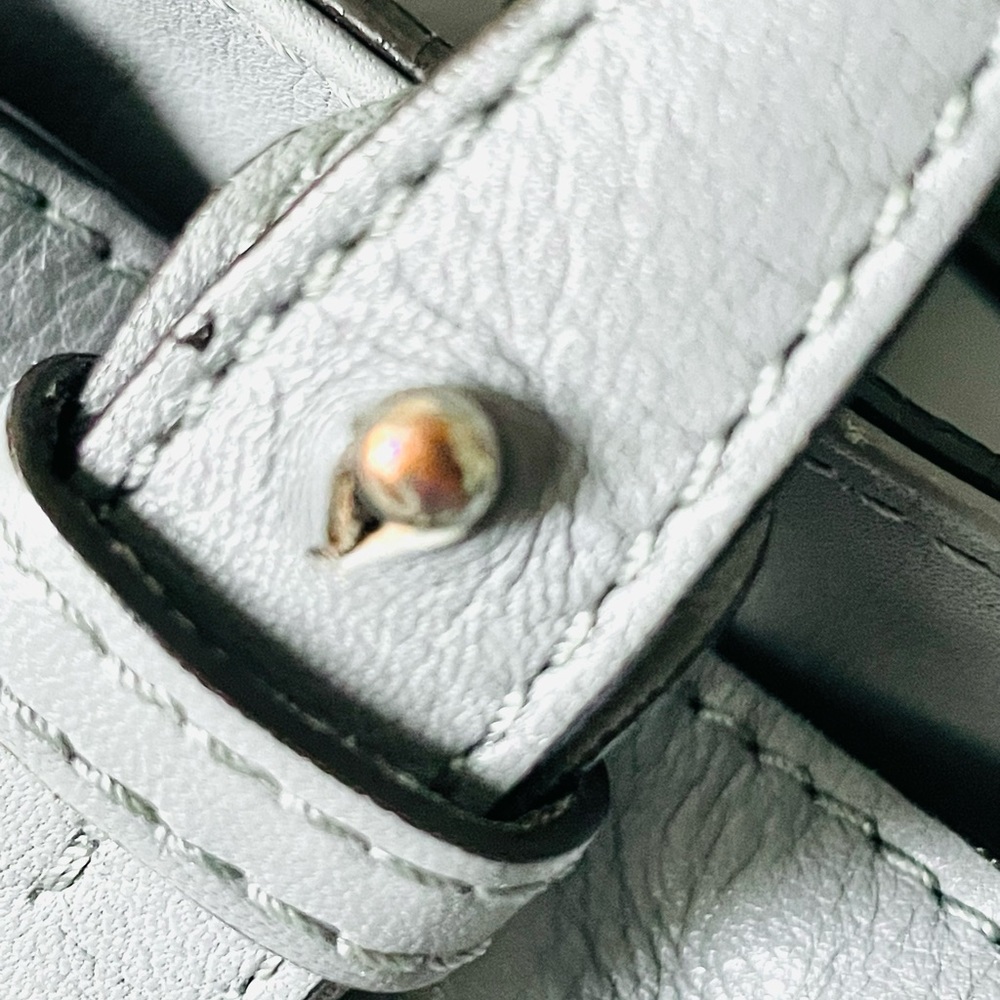 abro Leather Satchel Tote Bag Light Gray | Made in Germany - Picture 14 of 16